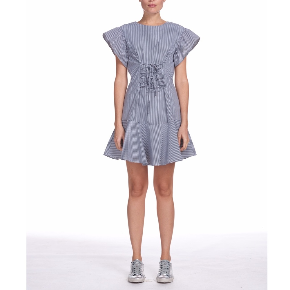 #dress #ruffleddress #stripedress